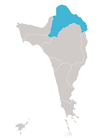 Map of Bai Thom Commune
